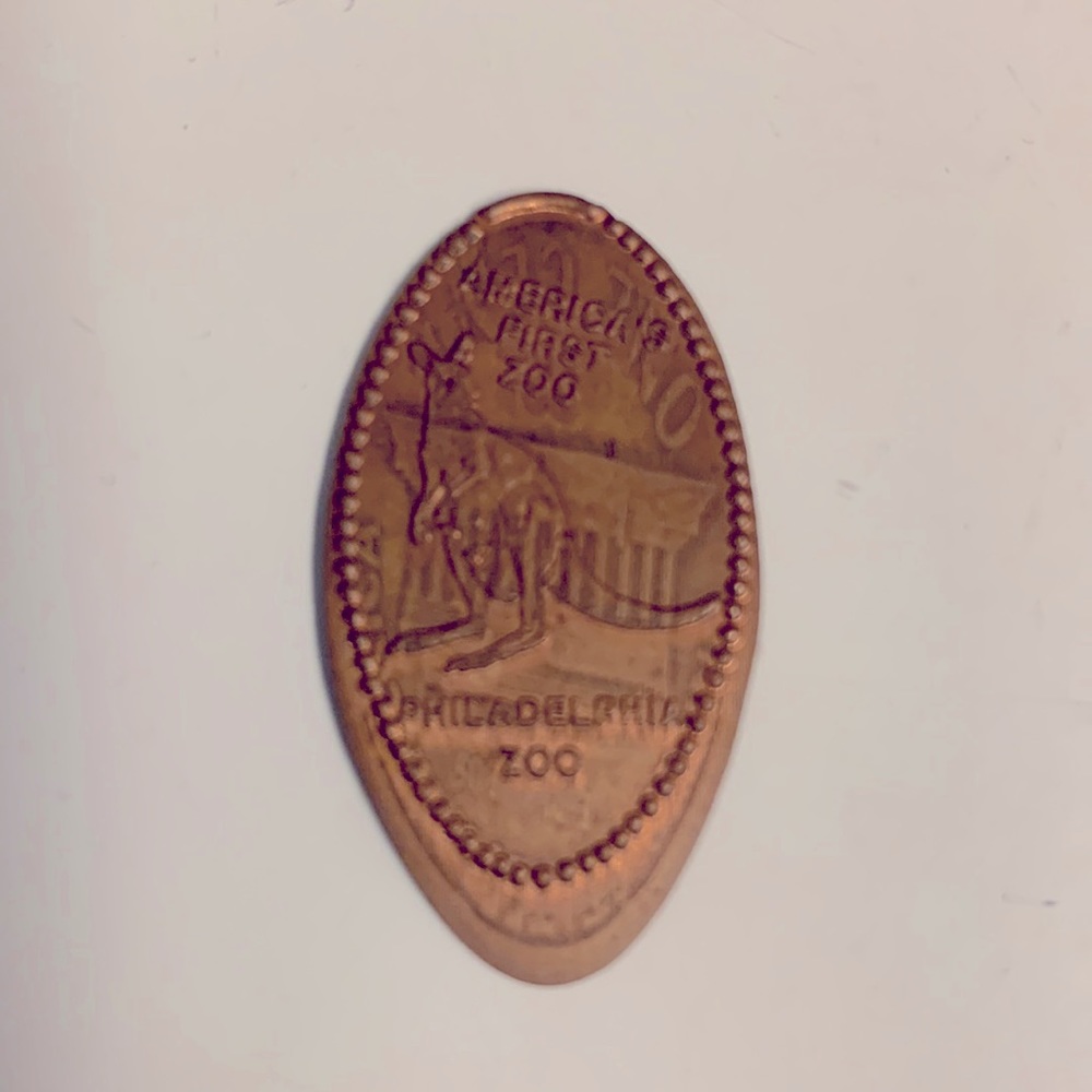 Kangaroo from the Philadelphia Zoo - America's First Zoo - Elongated coin